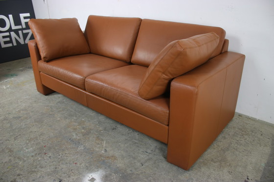 Image 1 of Cor Conseta Couch driezits design bank leer zadelbruin