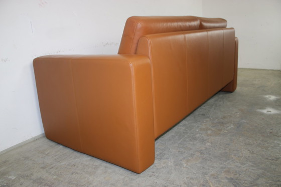 Image 1 of Cor Conseta Couch driezits design bank leer zadelbruin