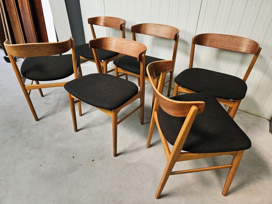 Image 1 of Vintage Deense Stoelen, Set Van 6