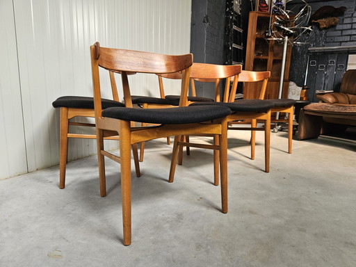 Vintage Deense Stoelen, Set Van 6