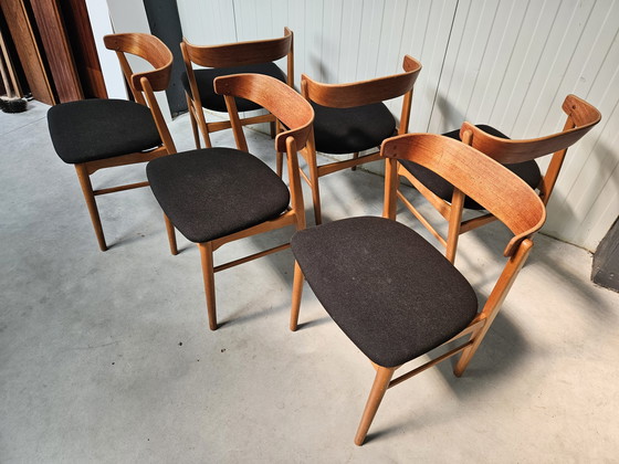 Image 1 of Vintage Deense Stoelen, Set Van 6