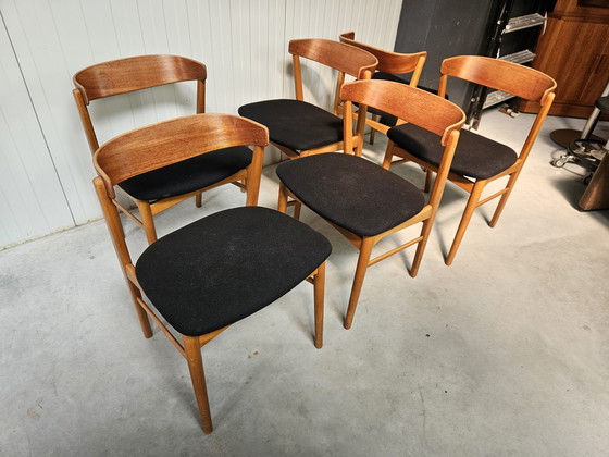 Image 1 of Vintage Deense Stoelen, Set Van 6