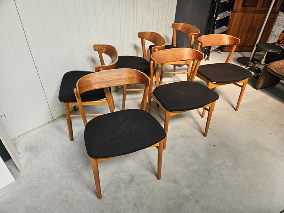 Image 1 of Vintage Deense Stoelen, Set Van 6