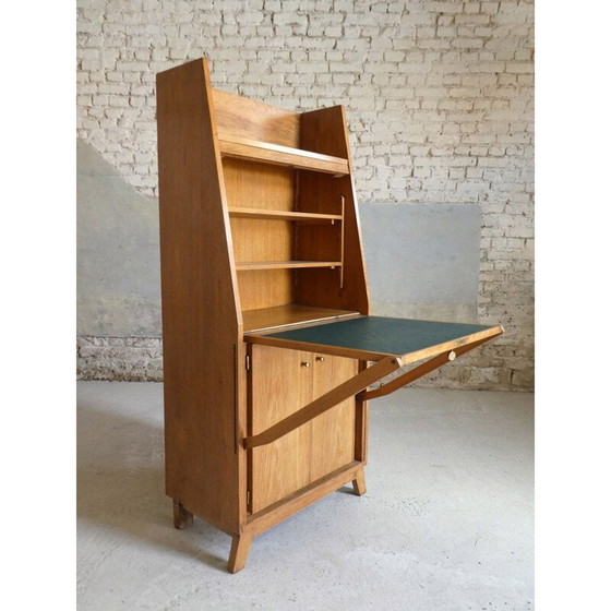 Image 1 of Vintage secretaire in eiken modellen van René Jean Caillette, 1950