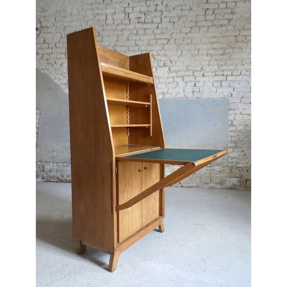 Image 1 of Vintage secretaire in eiken modellen van René Jean Caillette, 1950