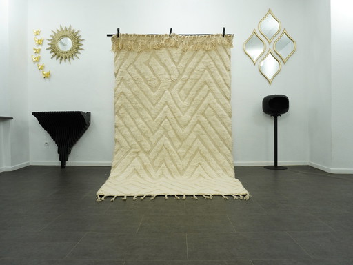 Berber Vloerkleed - 248 Cm X 148 Cm - Witte Wol