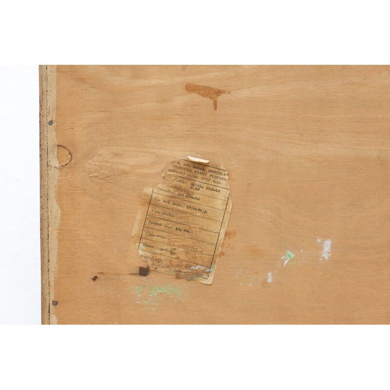 Image 1 of Vintage buffetkast in beuken en opaxiet glas van Hubert Nepožitek en Bohumil Landsman voor Jitona, 1960