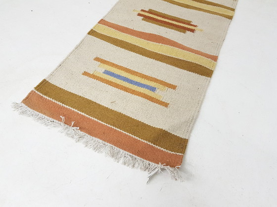 Image 1 of Vintage wollen tapijt uit India #9