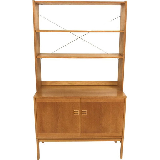 Vintage eiken dressoir-bibliotheek, Zweden 1960