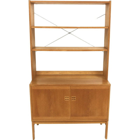 Image 1 of Vintage eiken dressoir-bibliotheek, Zweden 1960