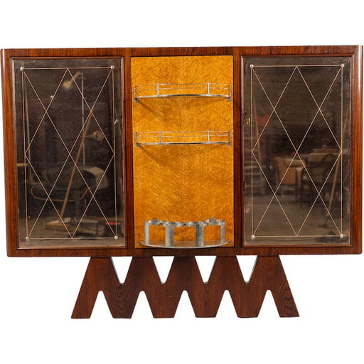 Vintage houten bar, Italië 1950