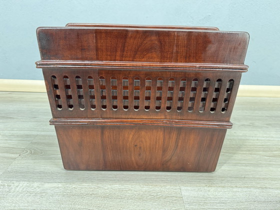 Image 1 of Vintage Mahonie Houten Lectuurbak