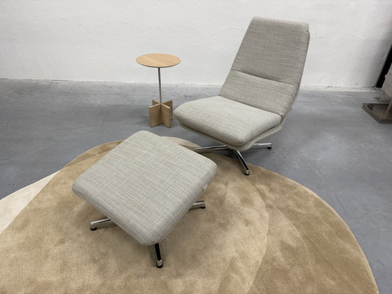 Image 1 of Gelderland 400 Fauteuil Met Voetenbank Riva Stof