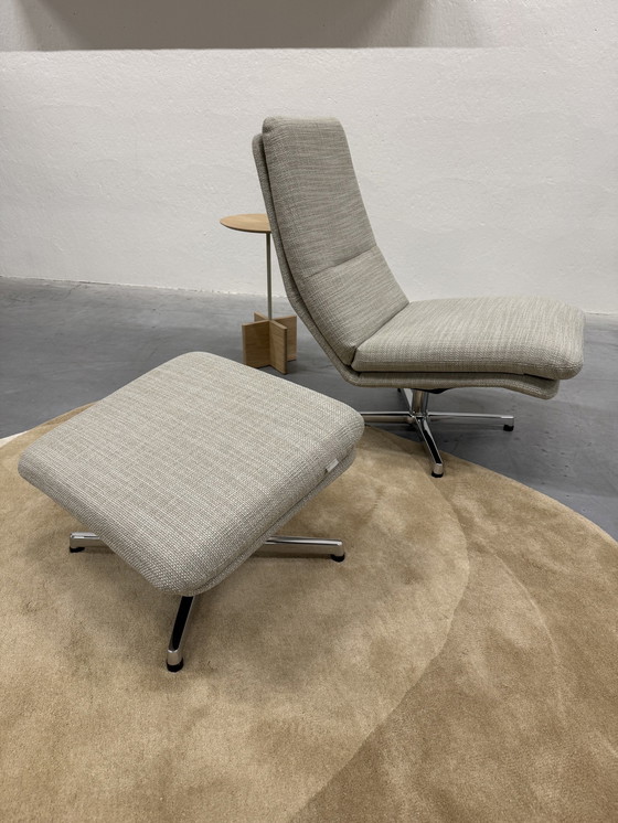 Image 1 of Gelderland 400 Fauteuil Met Voetenbank Riva Stof