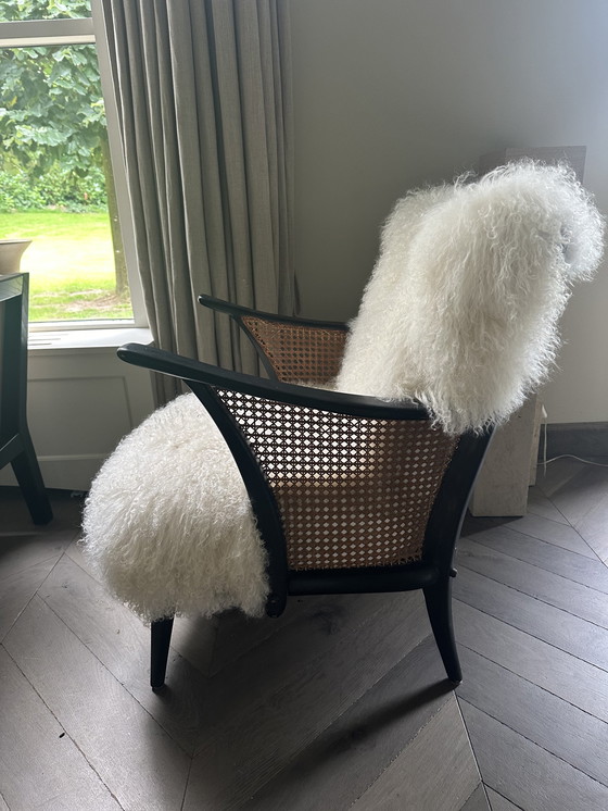 Image 1 of Vintage schapenvacht fauteuil