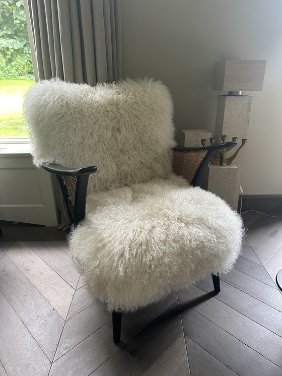 Image 1 of Vintage schapenvacht fauteuil