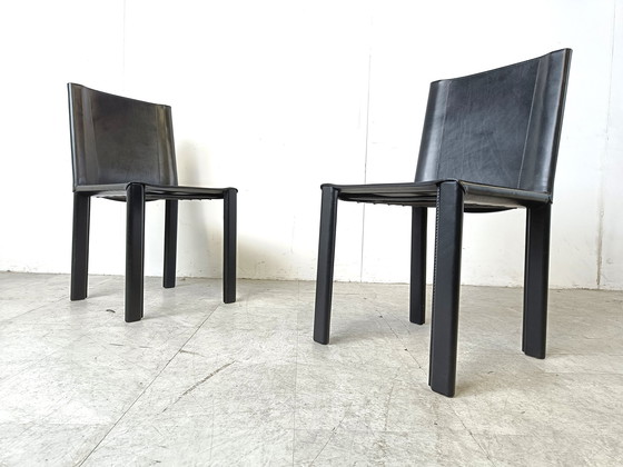 Image 1 of Carlo Bartoli eetkamerstoelen voor Matteo Grassi, set van 6 - 1980