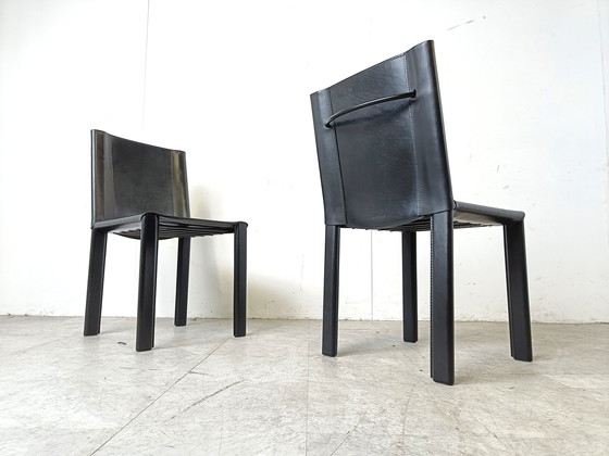 Image 1 of Carlo Bartoli eetkamerstoelen voor Matteo Grassi, set van 6 - 1980