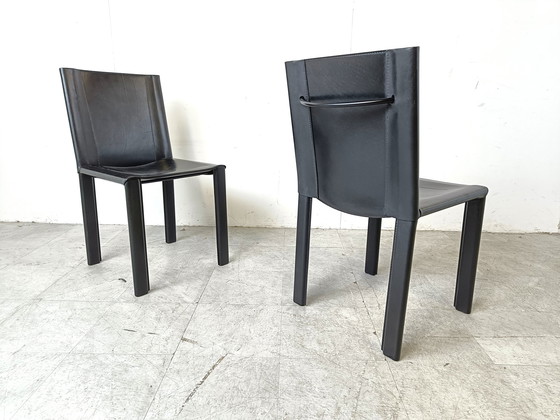 Image 1 of Carlo Bartoli eetkamerstoelen voor Matteo Grassi, set van 6 - 1980