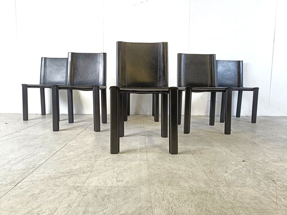 Image 1 of Carlo Bartoli eetkamerstoelen voor Matteo Grassi, set van 6 - 1980