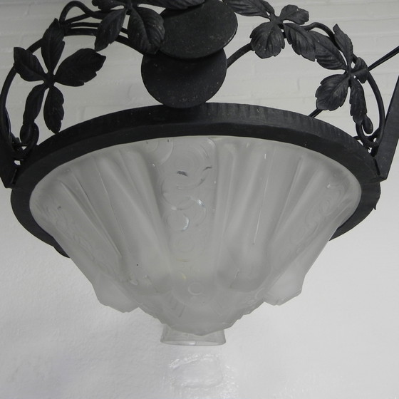 Image 1 of Art Deco Hanglamp Muller Freres Luneville Jaren 30