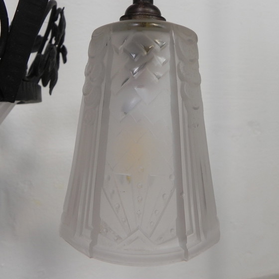 Image 1 of Art Deco Hanglamp Muller Freres Luneville Jaren 30