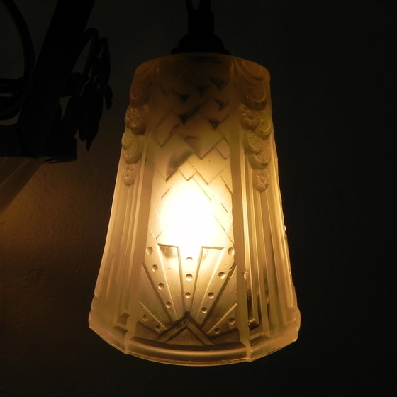 Image 1 of Art Deco Hanglamp Muller Freres Luneville Jaren 30