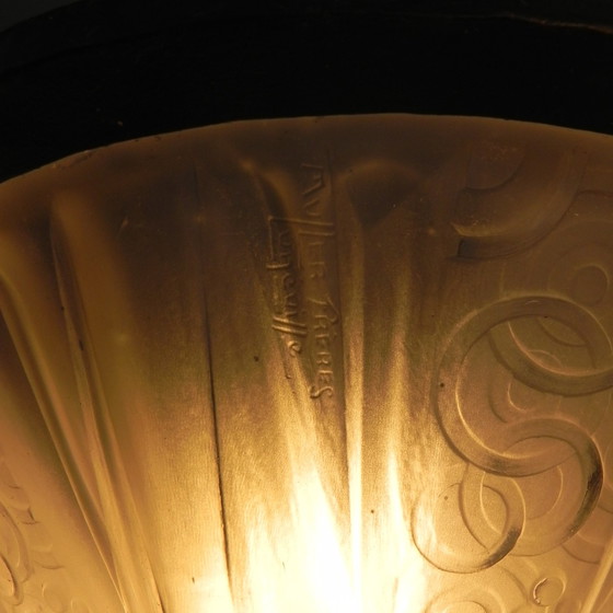 Image 1 of Art Deco Hanglamp Muller Freres Luneville Jaren 30