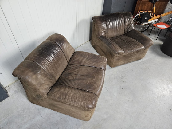 Image 1 of 2x Musterring fauteuil leer