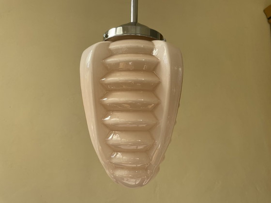 Image 1 of Modernistisch Lamp Hanglamp Art Deco 1930 Puntvormige Bol