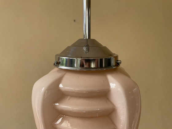 Image 1 of Modernistisch Lamp Hanglamp Art Deco 1930 Puntvormige Bol