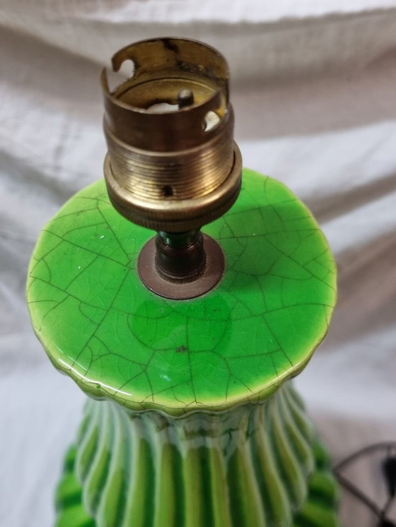 Image 1 of Vintage geëmailleerde keramische lamp uit 1970