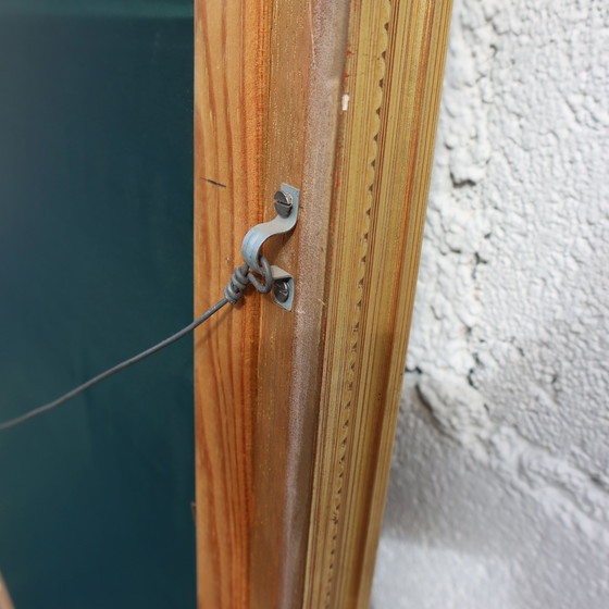 Image 1 of Frans Vintage Groot Druppelnaald Wandtapijt-Groot Vintage Ingelijst Kunstwerk-Barokke Tuin Scène-70S