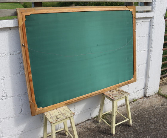 Image 1 of Frans Vintage Groot Druppelnaald Wandtapijt-Groot Vintage Ingelijst Kunstwerk-Barokke Tuin Scène-70S