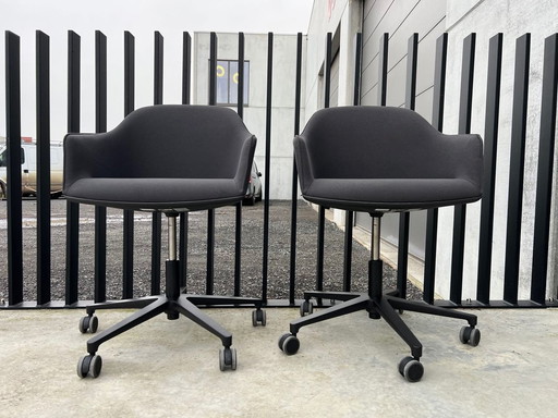 2X Vitra Softshell Bureaustoel 