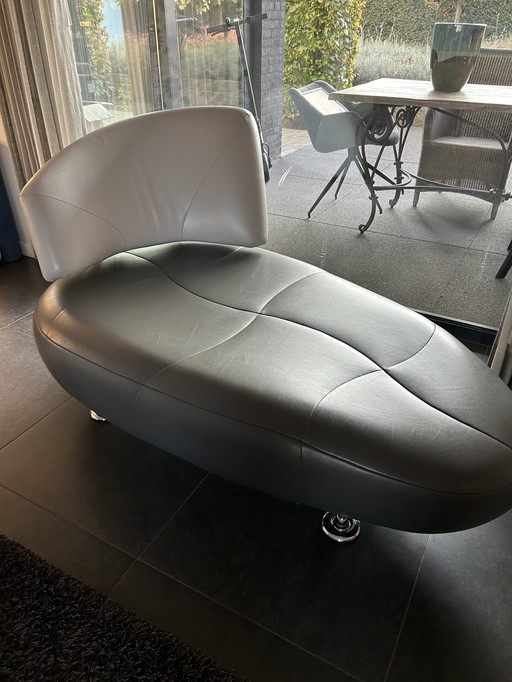 Leolux Kikko Chaise Longue Lederen Design Fauteuil