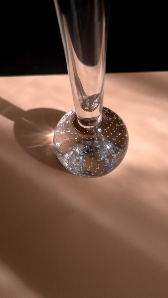 Image 1 of Vintage geblazen glazen vaas, waarschijnlijk uit Ekenäs, Zweden 1950