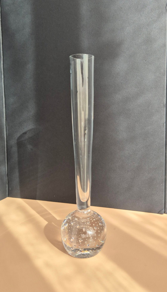 Image 1 of Vintage geblazen glazen vaas, waarschijnlijk uit Ekenäs, Zweden 1950