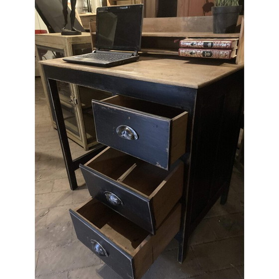 Image 1 of Vintage beukenhouten bureau