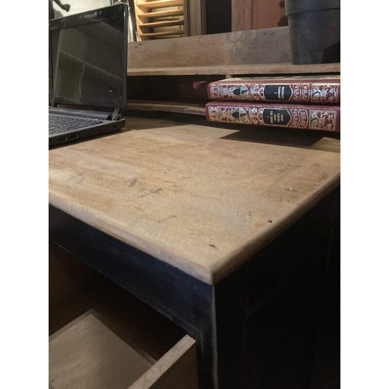 Image 1 of Vintage beukenhouten bureau