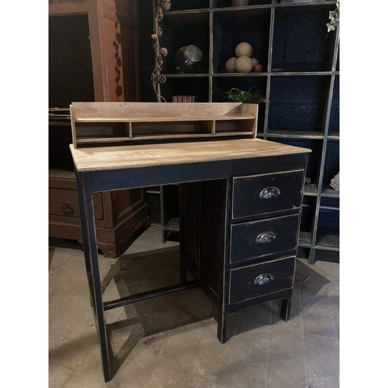 Image 1 of Vintage beukenhouten bureau