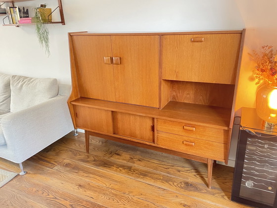 Image 1 of Vintage Pastoe Hogeplank Mid Century Modern Teak In Unieke Staat