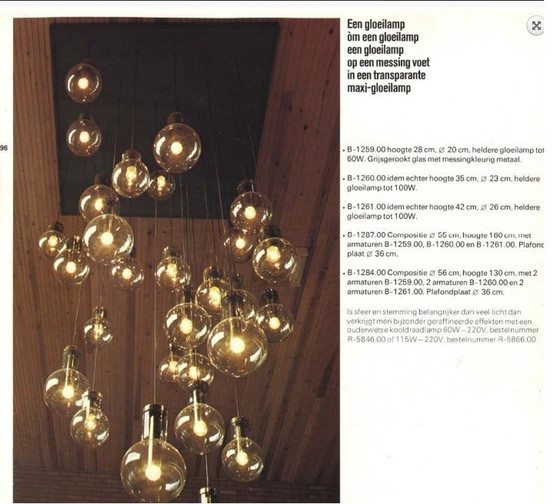 Image 1 of 3X Raak Amsterdam Globe B-1259 Hanglamp Bulb