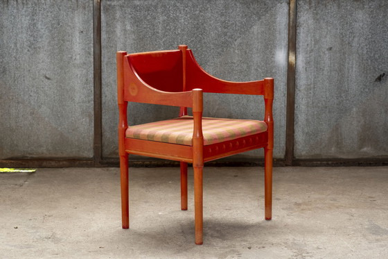 Image 1 of Rood Zweedse fauteuil, Nässjö Stolefabrik, Zweden uit de jaren 60