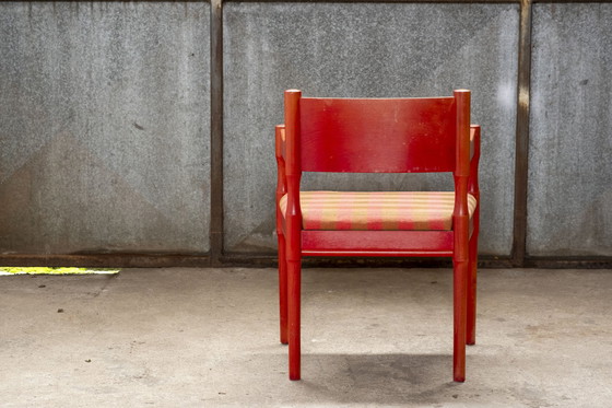 Image 1 of Rood Zweedse fauteuil, Nässjö Stolefabrik, Zweden uit de jaren 60