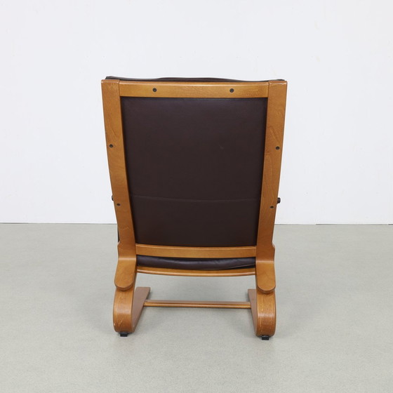 Image 1 of Fauteuil In Leer Van Nelo Möbel Zweden, 1970S