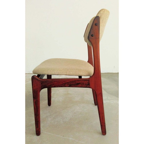 Image 1 of Set van 4 vintage stoelen van Oddense Maskinsnedkeri Erik Buch Deens