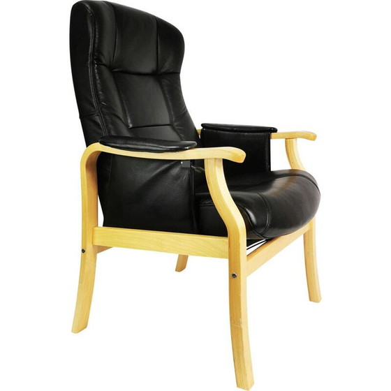 Image 1 of Vintage lederen fauteuil Nordic Easy Chair, Denemarken 2012