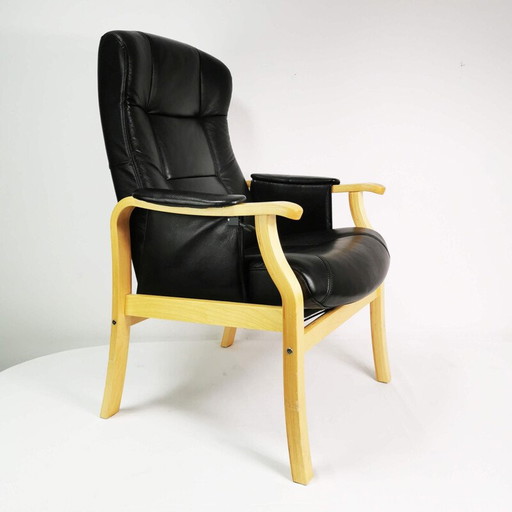 Vintage lederen fauteuil Nordic Easy Chair, Denemarken 2012