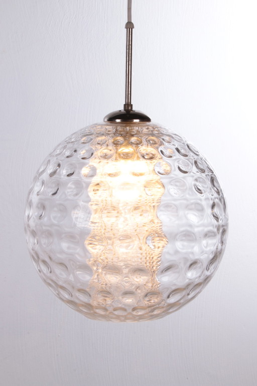 Doria Leuchten Vintage Ijsglas kogel hanglamp,1960s 